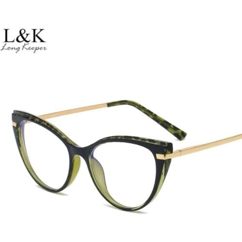 TR90 Cat Eye Anti Blue Light Glasses Frame Women Optical Eyeglasses Frame Men Fashion Clear Computer Eyewear UV400 Okulary