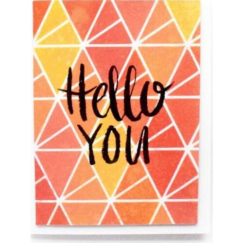 Dimensional Triangles Stencil for DIY Scrapbooking Decorative Embossing Paper Card Craft Plastic Templates Drawing Sheet 6x6inch