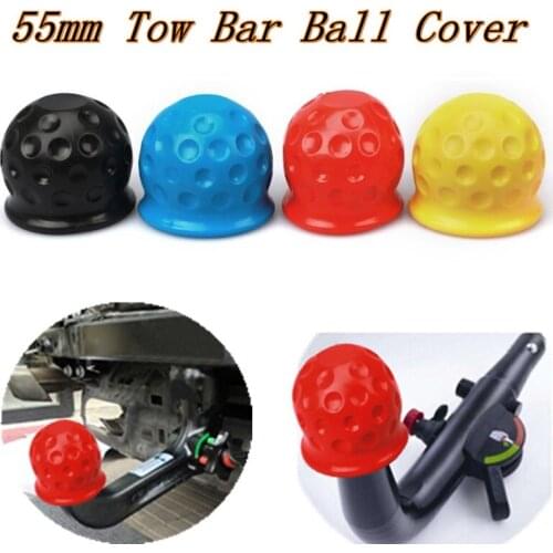 Nice 4 Colors Universal 50MM Tow Bar Ball Cover Cap Trailer Ball Cover Tow Bar Cap Hitch Trailer Towball Protect Car Accessories