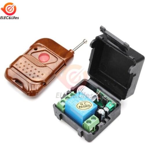 DC 12V 315MHz 1 Channel Wireless Relay RF Remote Control Switch Receiver Transmitter Remote Controller 100m for Control Systems
