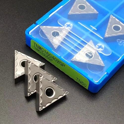 10 carbide inserts TNMG160402GP TN60 TNMG 160402 100% original lathe tool CNC turning inserts