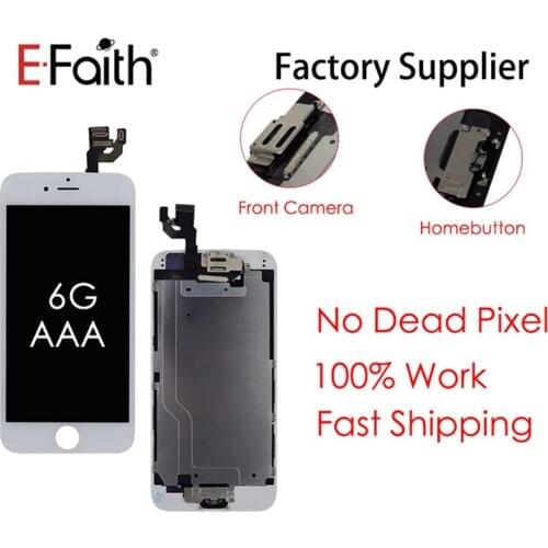 10PCS 100% Test Full Assembly LCD Replacement For iPhone 6 6G Screen Display with digitizer home button + front camera
