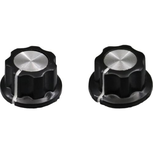 10Pcs 16mm Top Rotary Control Turning Knob Hole 6mm/6.4mm Suit For Potentiometer