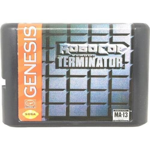 Robocop Versus Terminator 16 bit Game Card Game Cartridge for Sega Mega Drive / Genesis System EUR/USA Shell