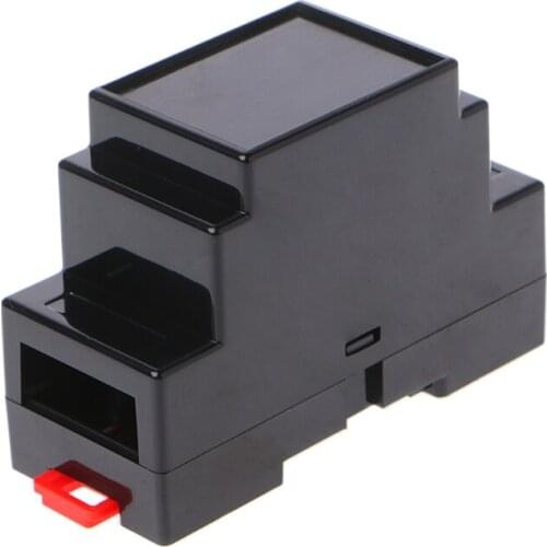 2 Pcs 88x37x59mm Plastic Electronics Box Project Case DIN Rail PLC Junction Box