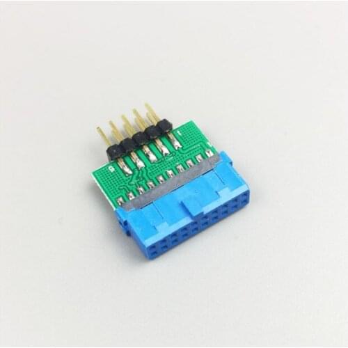 2 pcs Computer case front USB3.0 to USB2.0 connection 19PIN pin female to mainboard 9 pin male female switch head