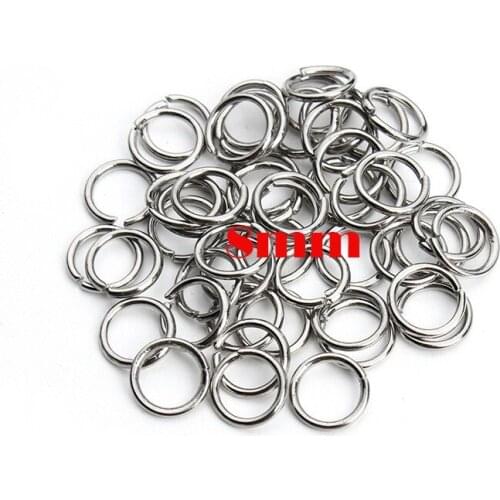 200pcs/lot Stainless Steel link loop Rings Mix Sizes Open Jump Ring 8 mm for DIY Jewelry Materials Connectors