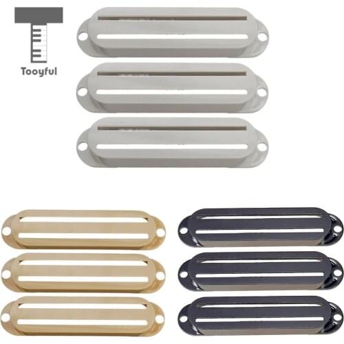 Tooyful 3Pcs Dual Hot Rail Pickup Covers Single Coil for Electric Guitar Parts