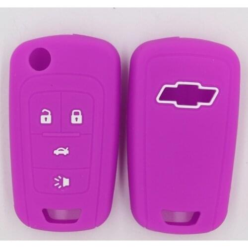 3PC Silicone Rubber car key cover case FOB for Chevrolet Cruze Spark 2016 2 buttons Smart remote key shell holder