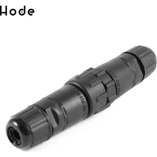 4 Pins 15A IP68 Waterproof Connector AC DC TUV Screw Locking Joiner Electrical Wire Adapter