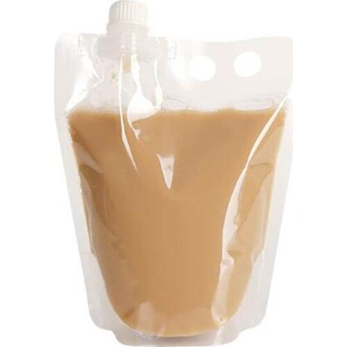 50pcs Milk Packaging Bags Stand Up Beverage Spout Pouches Plastic Juice Storage Bags Party Drinking Bags