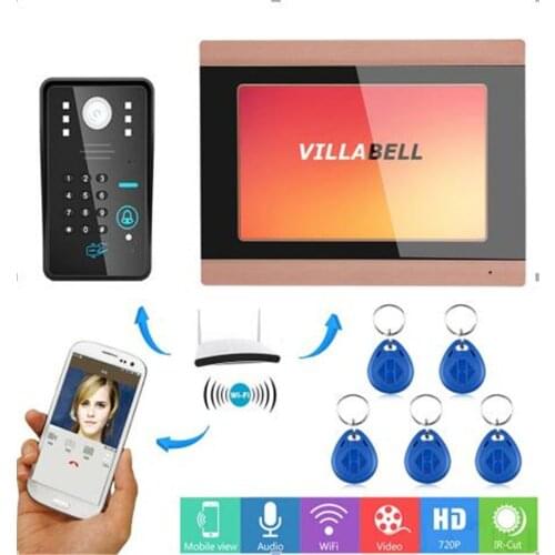 7 Inch WIFI / Password/ID Card Remote Control Video Door Phone Access Control System
