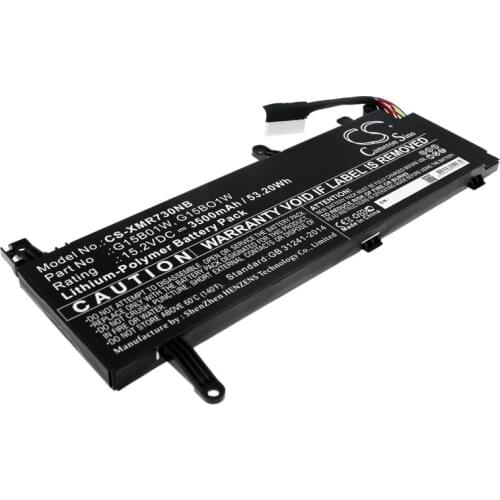 CS 3500mAh/53.20Wh battery for Xiaomi 171502-AD, GTX1060 Intel I7, Mi Gaming Laptop 2019 G15B01W, G15BO1W