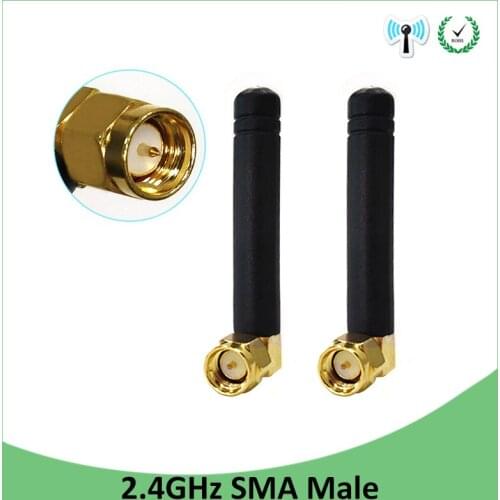 20pcs 2.4GIOT antenna wifi SMA Male Connector 2~3dbi 2.4 ghz antena wi fi Small Size antenne white wi-fi antenas antennas router