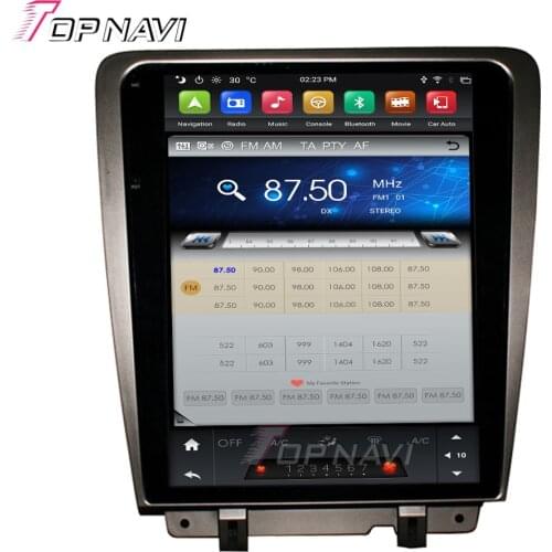 12.1'' Tesla Style Vertical IPS Screen Navigation Radio Player For Ford Mustang 2010 2011 2012 2013 Android 9.0 DSP Car Video