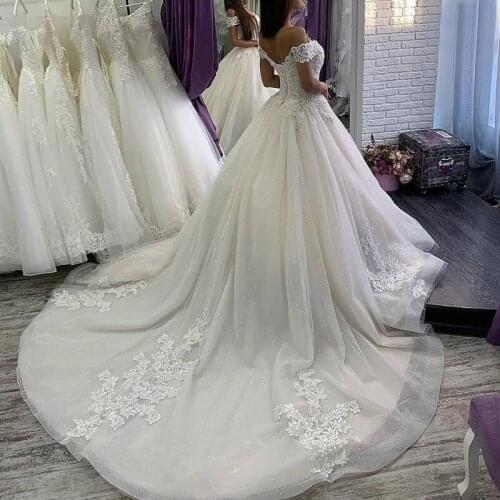 Ball Gowns Wedding Dresses 2021 White Ivory Tulle Wedding Gowns Plus Size Beads Simple свадебное платье Marriage Customer Made