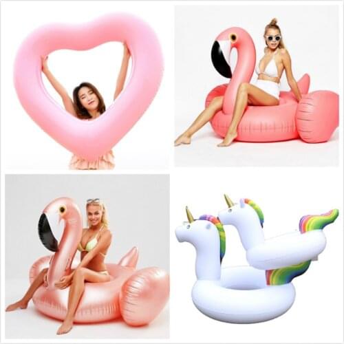 Diamond Giant Swimming Ring Flamingo Unicorn Inflatable Pool Float Swan Pineapple Floats Toucan Peacock Water Toys boia piscina