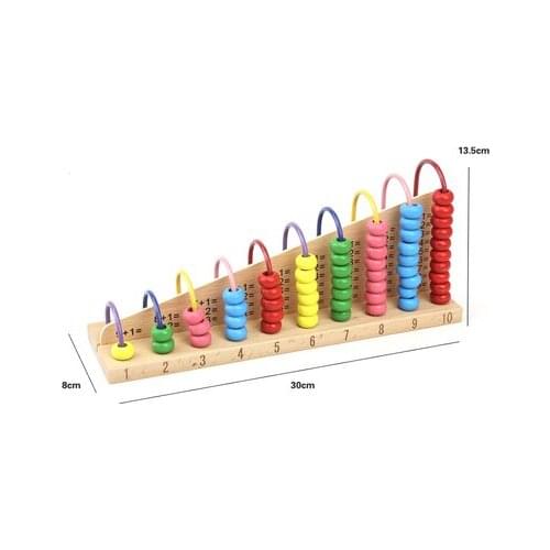 Wooden sticks early education children arithmetic subtraction method to calculate frame digital counting bead baby learning toys