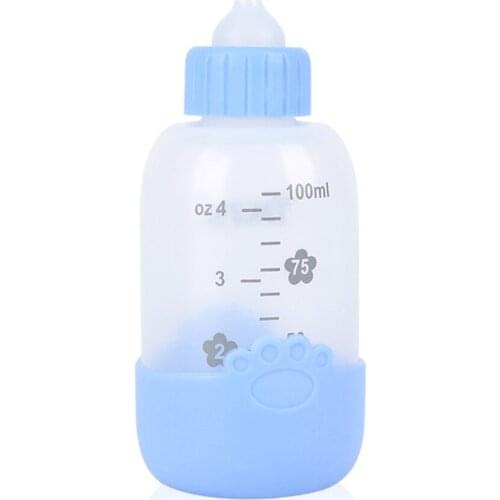 80/100ml 5pcs/Set Pet Cat Dogs Milk Bottle Silicone Nipple Small Animal Rabbits Hamster Feeding Milk Bottle Kitten Puppy Prodect