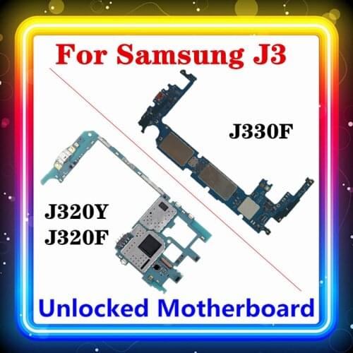 For Samsung Galaxy J3 J320Y J320F J330F Motherboard Android OS Installed With Full Chip Single / Dual SIM Original Replaced