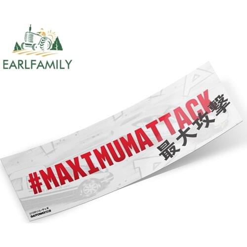 EARLFAMILY 13cm x 8.7cm for Maximum Attack Car Sticker Scratch-Proof Waterproof Decal Motorcycle Windows VAN Cartoon Decoration