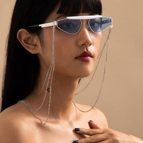 European and American Fashion Hip-hop Glasses Chain Trendy Cool Sunglasses Hanging Neck Accessories Jewelry Sunglass Chain