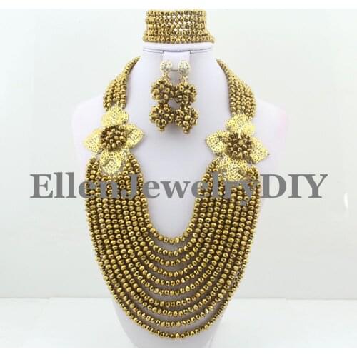 Intriguing Sale Jewelry Crystal Beads African Jewelry Set party Necklace Set Free for women Shipping W8896