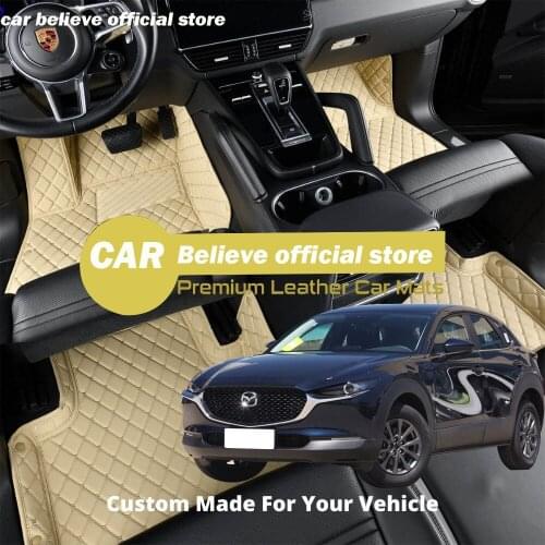 High quality Leather Car Floor mats for Mazda cx-30 cx30 cx 30 2020 2019 Carpets Rugs Pads Accessories