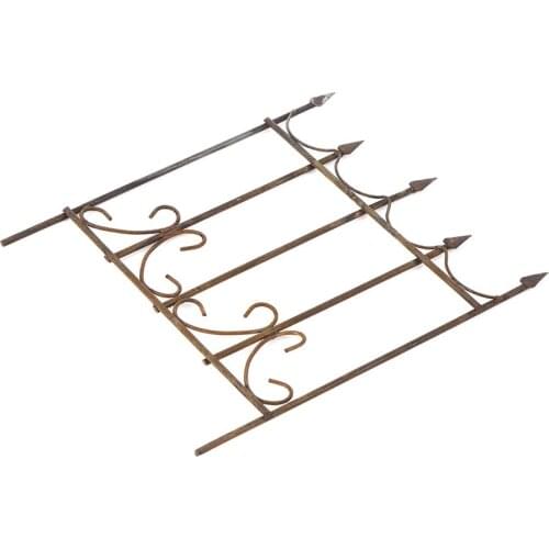 Dollhouse Come Rusty Tin Picket Fairy Garden Fence Miniature Home Garden Rustic Door Fence Metal Craft Decoration Accessories