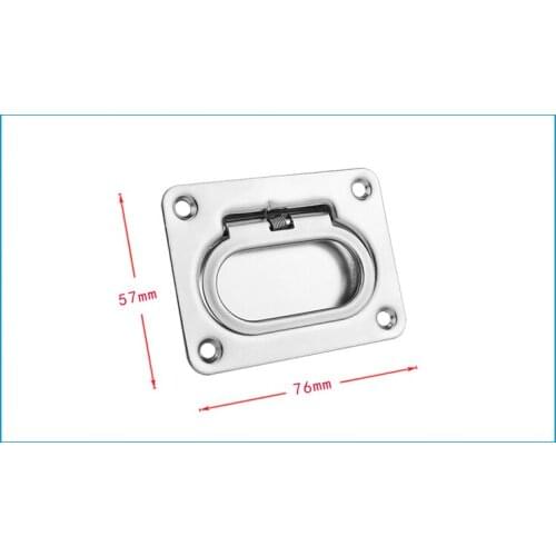 LEO MATEL Satinless steel 304 ANTI-RATTLE spring Flush Lift Ring Deck Hatch Pull Handle Locker Cabinet boat hardware