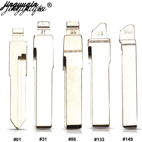 Jingyuqin 15pc for Audi VW Polo Passat B5 Tiguan Golf Santana Bora Seat Skoda HU66 Key Blank #01 #31 #86 #133 #149 Car key Blade