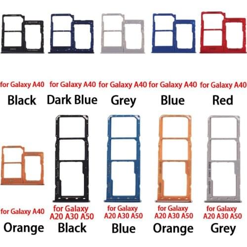 SIM Card Tray + Micro SD Card Tray for Samsung Galaxy A40/A20 A30 A50 Original Phone Nano SIM Micro SD Card Tray Adapter