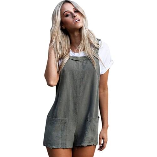 Fashion Summer Women 3 Styles Straps Sleeveless Jumpsuits With Pocket Overalls Shorts Pants Romper Trousers Playsuits 10Apr 3