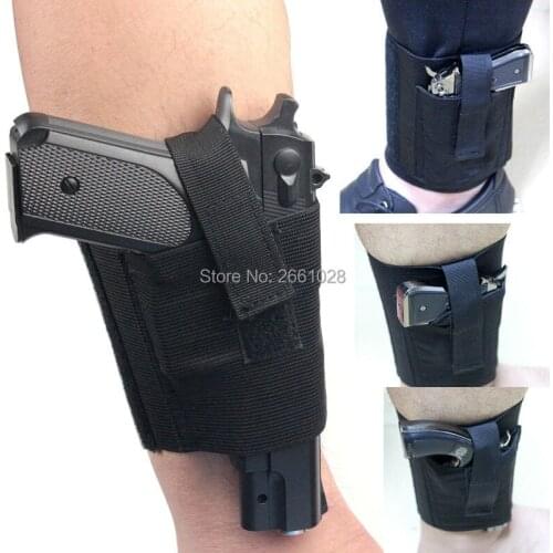 Men Ankle Leg Holster Military Tactical Adjustable Pistol Handgun With Magazine Pouch for LCP LC9 PF9 SIG 223 SCCY 9mm