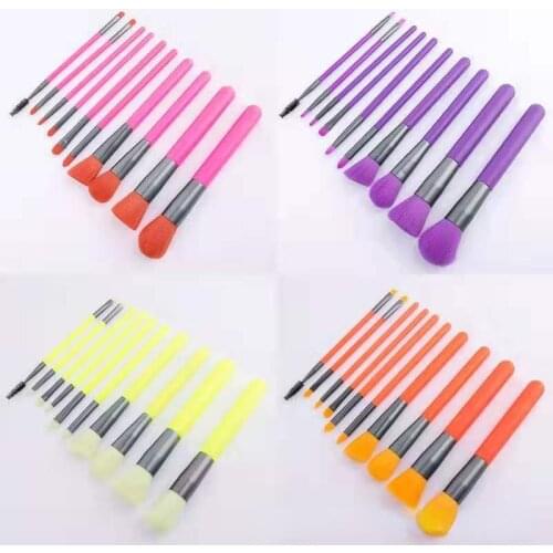 YXN 10pcs Makeup Brushes Set Professional Eye Shadow Eyelash Eyebrow Blending Concealer Cosmetics Brush Brochas De Maquillaje