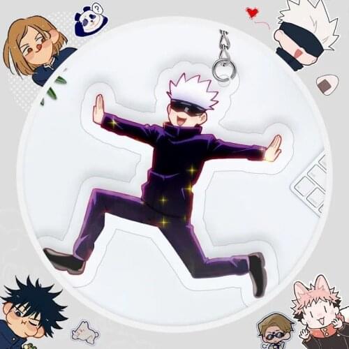 Jujutsu Kaisen Gojo Satoru new creative key chain acrylic funny key chain bag decoration cosplay