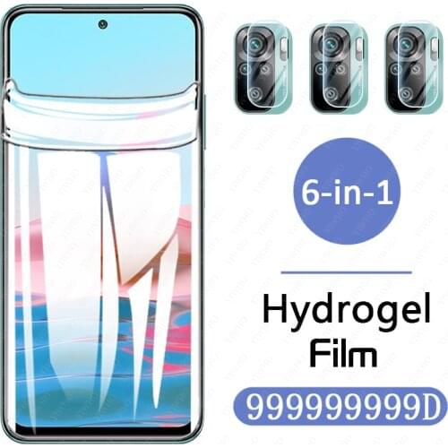 Note-10 front hydrogel film for xiaomi redmi note10 soft lens glass redmi note10 screen protector on redmi note 10 M2101K7AI