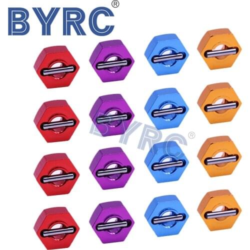 4PCS 12mm Wheel Hex Drive Hub Adapter Combiner Coupler With Pins Screws For HSP HPI Redcat Tamiya Traxxas RC4WD D90 1/10 RC Car