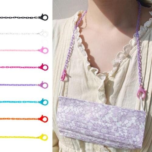 Plastic Mask Hanging Rope Necklace Face Mask Lanyard Mask Glasses Holder Traceless Ear Hanging Rope Two Hooks