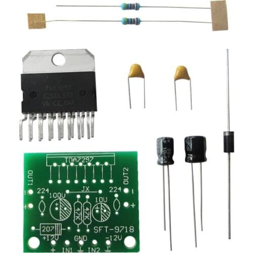 HAILANGNIAO 1kit TDA7297 amplifier board spare parts dc 12v grade 2.0 dual audio encoding 15w electronic diy kit