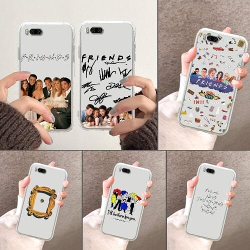 TV Friends Door Phone Case Transparent For Xiaomi Mi Max Note 3 A2 A3 8 9 9T 10 Lite Pro Ultra transparent pretty Etui soft