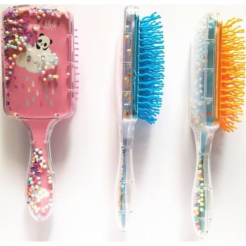Kids Comb, Anti-Static Massage Combs Hair Accessories Cartoon Princess Hair Plastic Hot Brush For Baby Girls Children