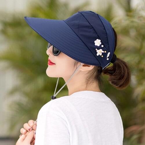 Foldable Sun Hat Female Spring And Summer Leisure Travel Outdoor Sports Cycling Sun Hat Sashion European And American Hot Sale