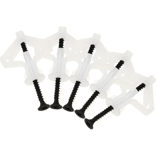 10pcs Plastic Airplane Expansion Pipe Curtain Gypsum Board Hollow Wall Expansion Screw 3.5*50+Anchor 8*50 Plugs Up Aging