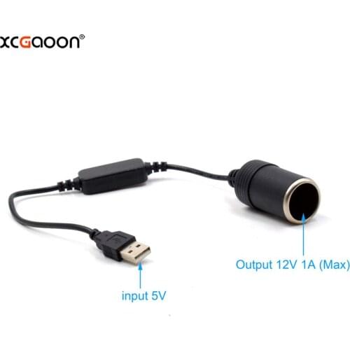 XCGaoon USB to Car Cigarette Lighter DC Converter 5V to 12V 1A, you can Use some electronic product without Car