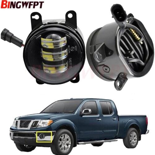 1 Pair LED Fog Light Lamp Front Bumper Light For Nissan Frontier 2005-2015 (2011-2015 must have metal bumper)