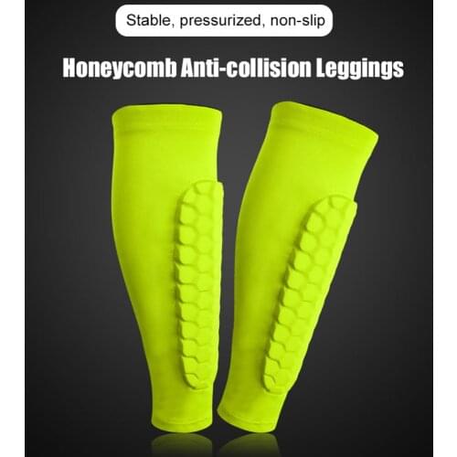 1 PC Honeycomb Shin Guard Professional Sports Football Shields Soccer Legging Shinguards Leg Sleeves Protective Gear For Cycling