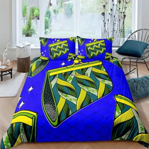 2/3pcs High Class Bed Cover 3D Bedding Set Queen Soft Bedclothes Twill Bohemian African Printed Duvet Cover with Pillowcase
