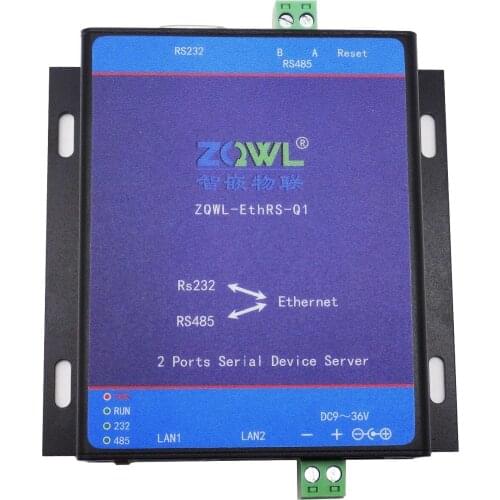 2 Serial Oral Server/Serial Port to Ethernet Network to Serial Port/Switch/Modbus TCP/RTU