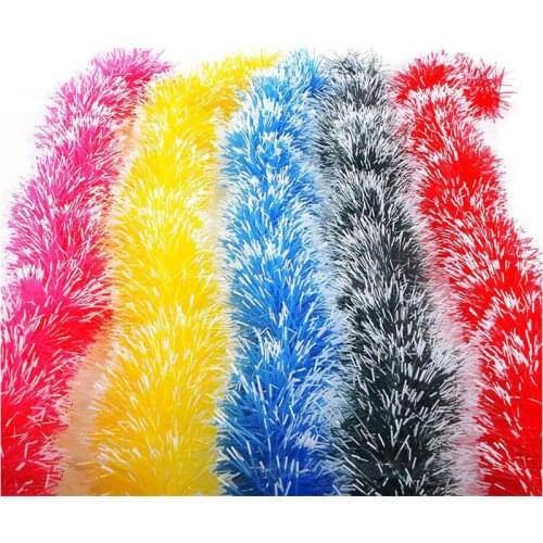 2*2M Colorful Christmas Decoration Bar Tops Ribbon Garland Christmas Tree Ornaments White Dark Green Cane Tinsel Party Supplies